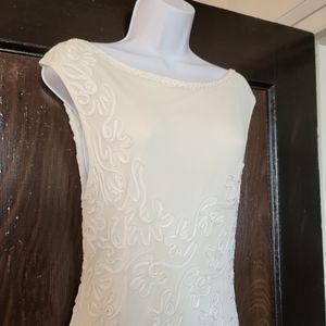 White House Black Market lace up back wedding dress